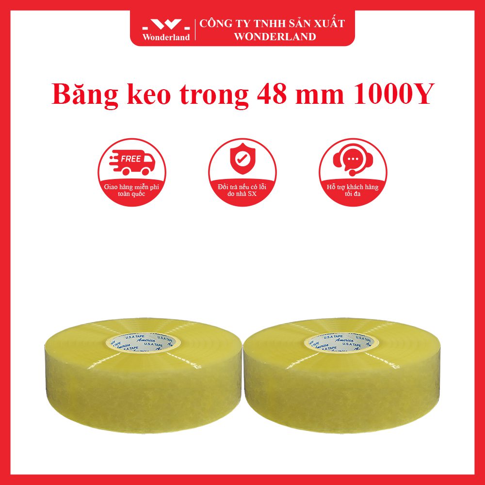 BĂNG KEO TRONG 48MM 1000Y WONDERLAND