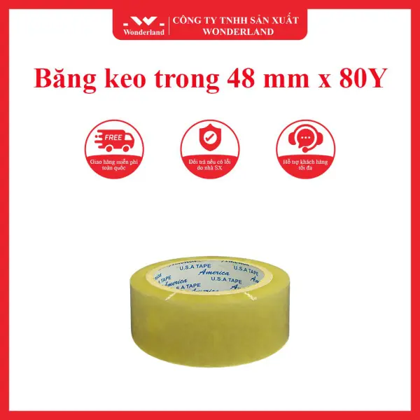 Băng keo trong 48 mm x 80Y wonderland