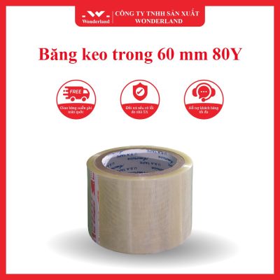 Băng keo trong 60 mm 80Y Wonderland