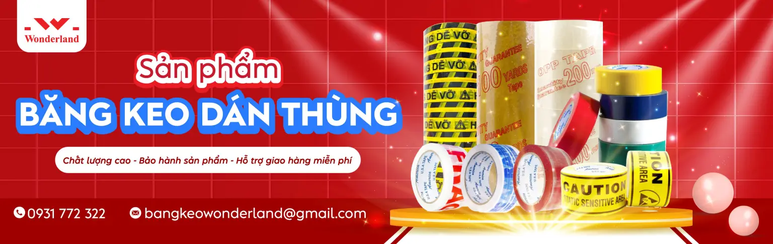 Băng keo dán thùng giá sỉ Wonderland
