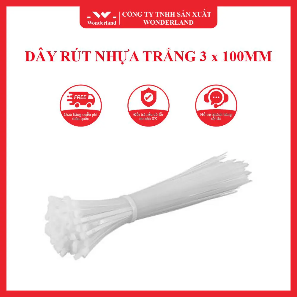DÂY RÚT NHỰA TRẮNG 3 x 100MM WONDERLAND