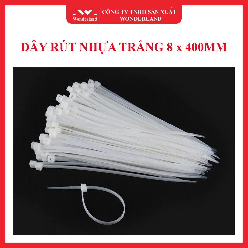 DÂY RÚT NHỰA TRẮNG 8 x 400MM WONDERLAND CÓ GIÁ BÁN SỈ TỐT NHẤT