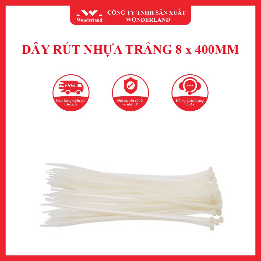 DÂY RÚT NHỰA TRẮNG 8 x 400MM WONDERLAND