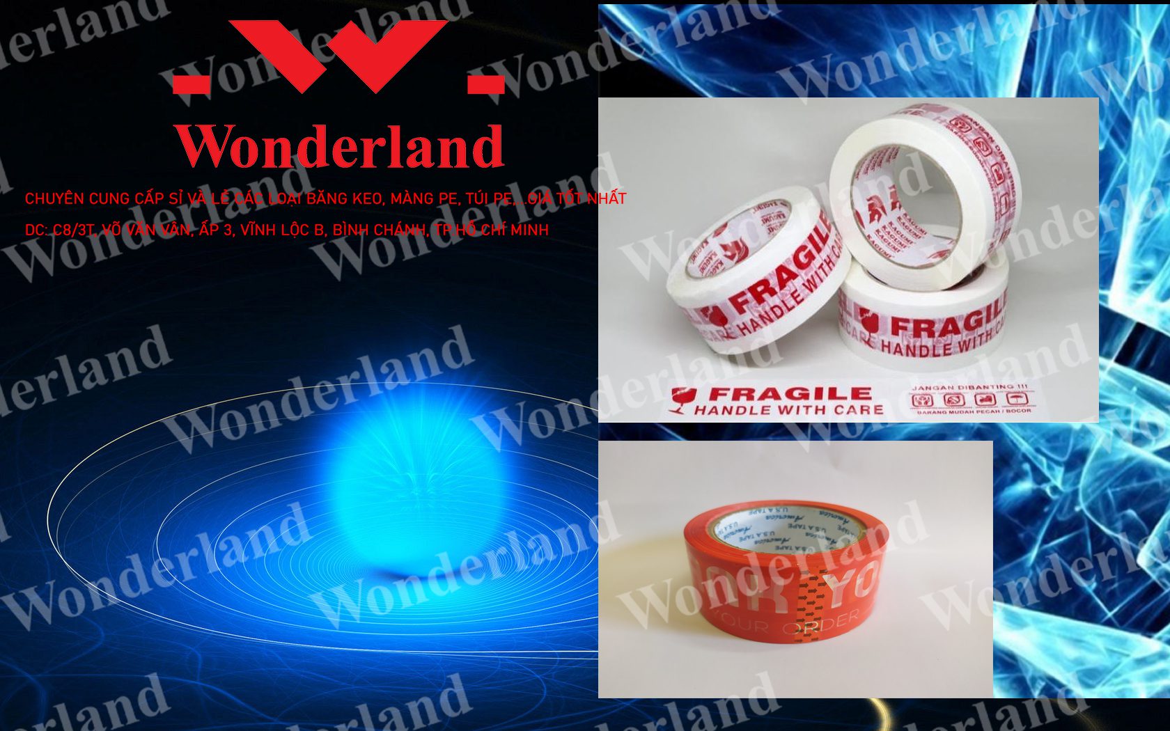 DỊCH VỤ IN BĂNG KEO THƯƠNG HIỆU DÁN THÙNG GIÁ RẺ NHẤT TẠI WONDERLAND