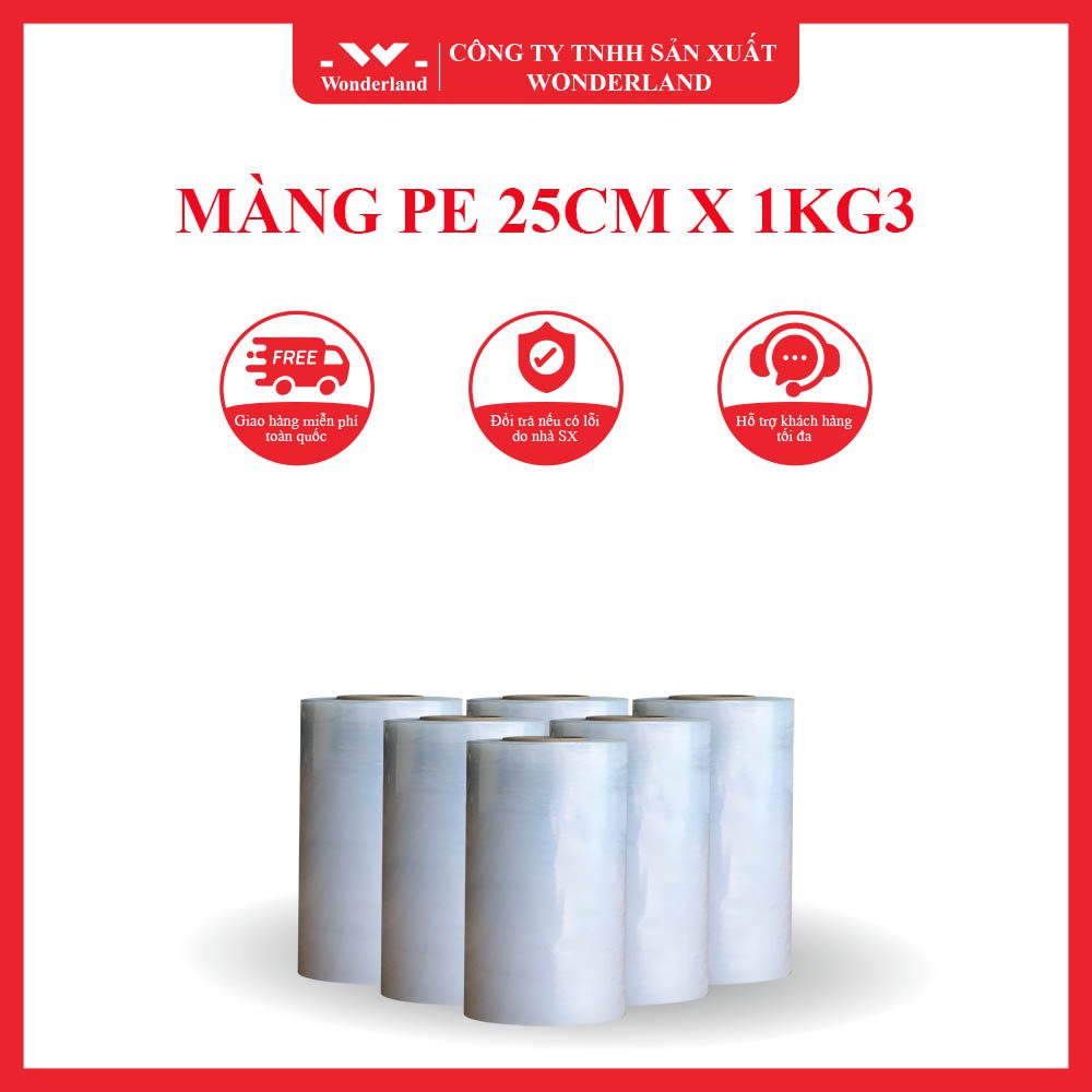 MÀNG PE 25CM X 1KG3 GIÁ SỈ TỐT NHẤT TẠI WONDERLAND