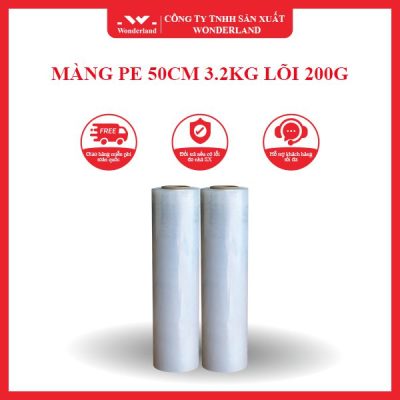 MÀNG PE TRẮNG 50CM 3.2KG LÕI 200G WONDERLAND