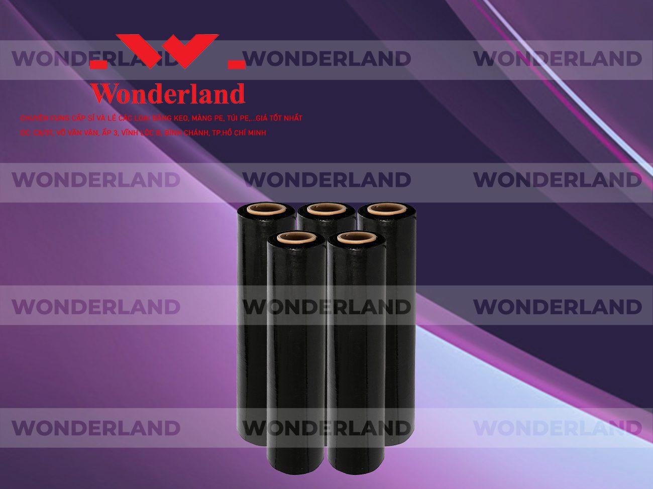 MÀNG PE ĐEN 1.1KG LÕI 200G WONDERLAND CHẤT LƯỢNG CAO