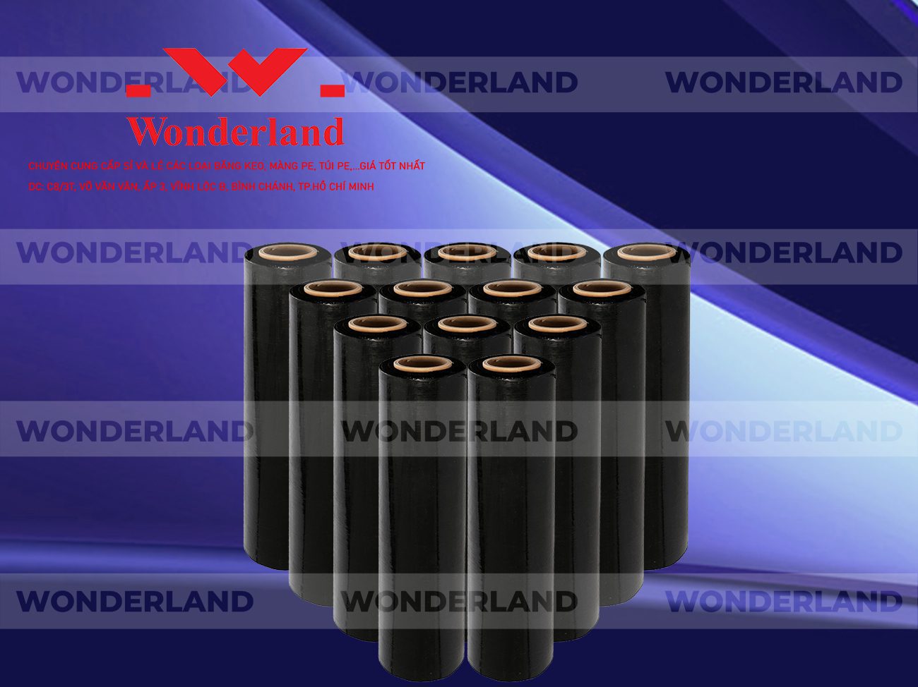 MÀNG PE ĐEN 1.2KG LÕI 200G WONDERLAND GIÁ SỈ