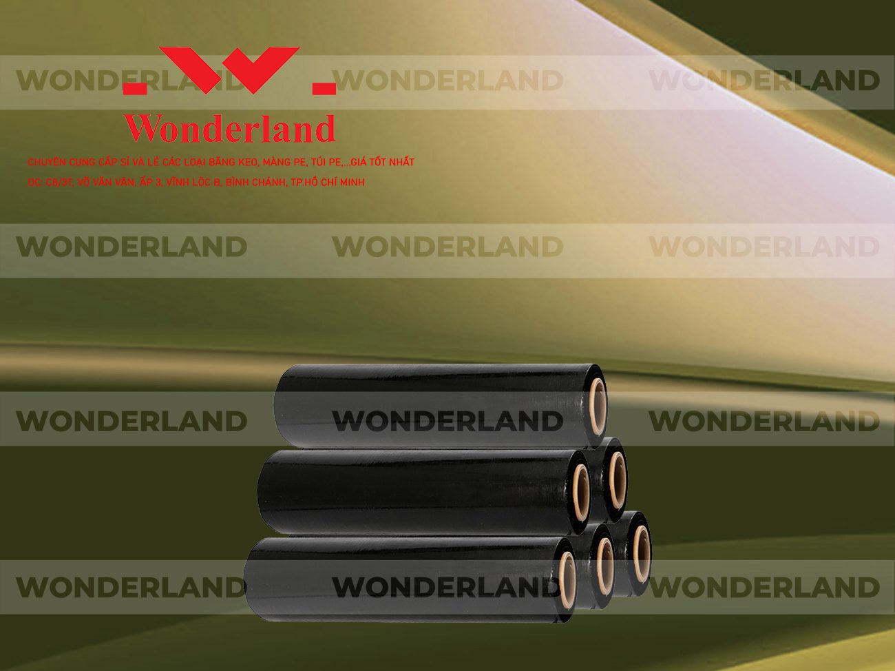 MÀNG PE ĐEN 1.3KG LÕI 200G WONDERLAND CHẤT LƯỢNG CAO
