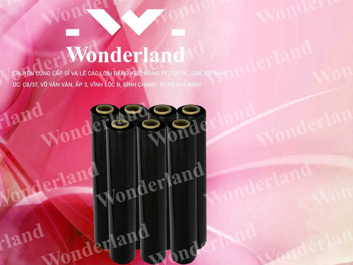 MÀNG PE ĐEN 1.5KG LÕI 200G WONDERLAND GIÁ TỐT