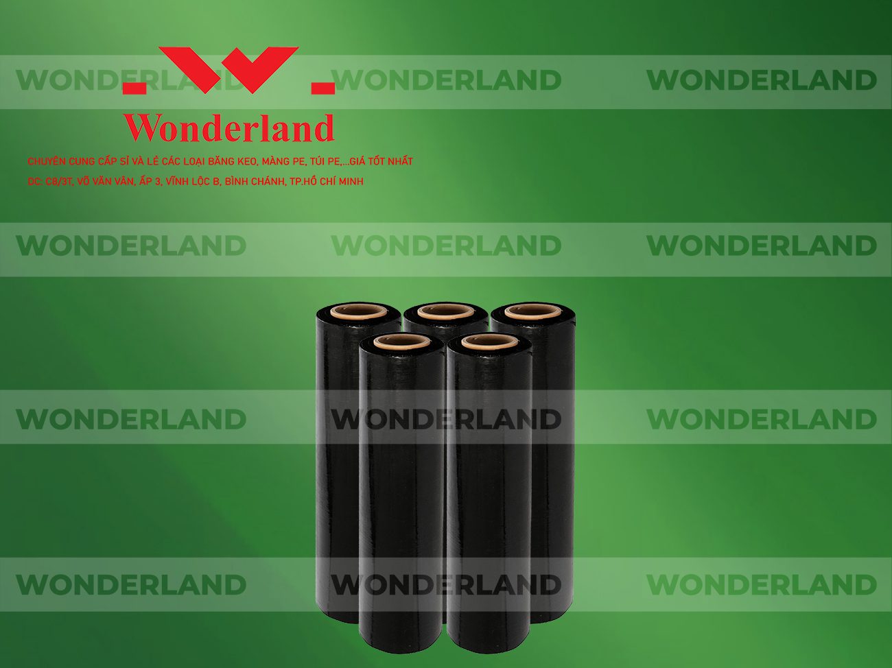 MÀNG PE ĐEN 1.7KG LÕI 200G WONDERLAND CHẤT LƯỢNG CAO