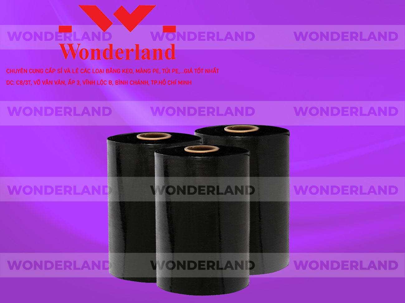 MÀNG PE ĐEN 10.1KG LÕI 500G WONDERLAND GIÁ TỐT