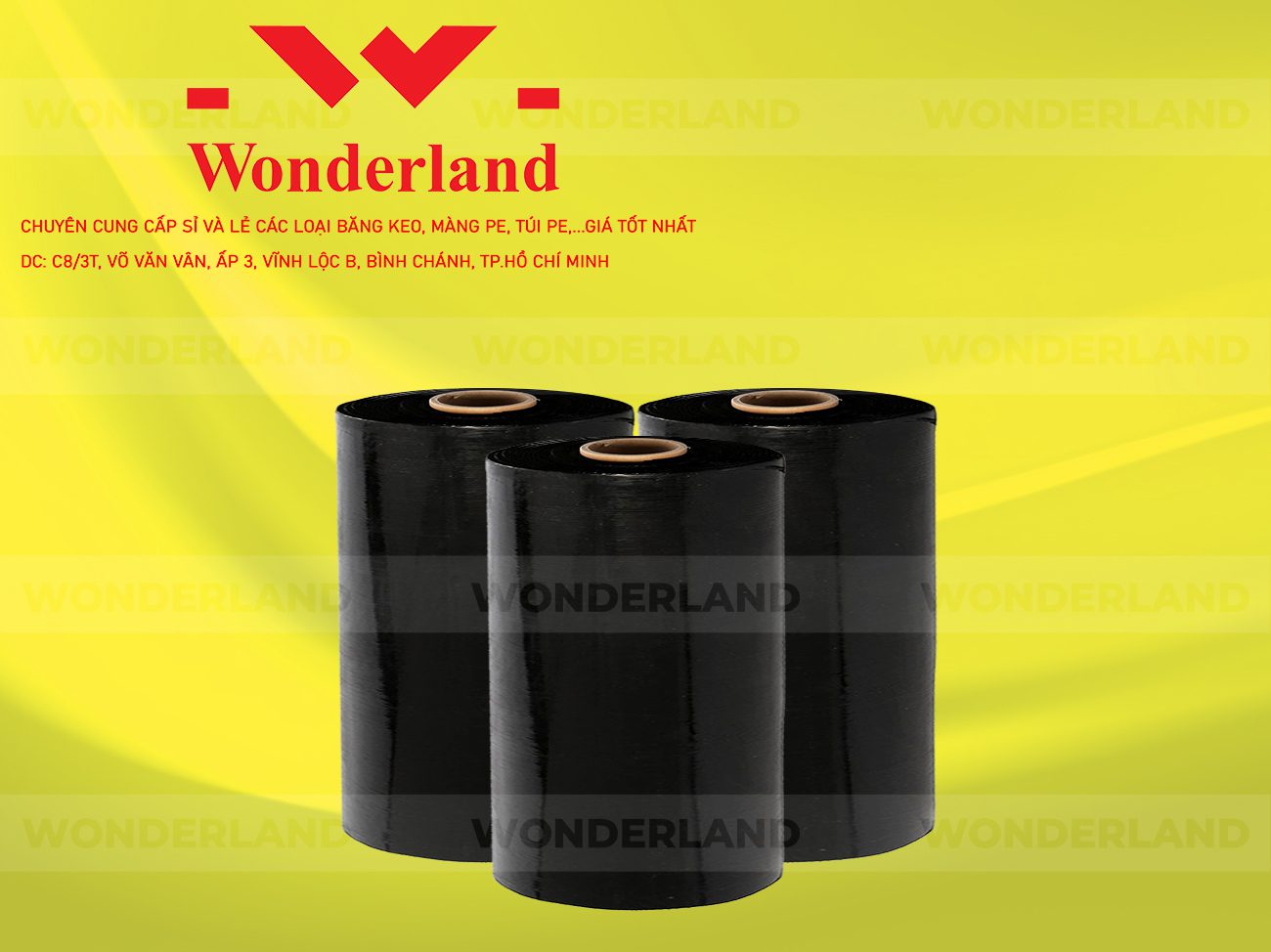 MÀNG PE ĐEN 10.5KG LÕI 500G WONDERLAND GIÁ TỐT