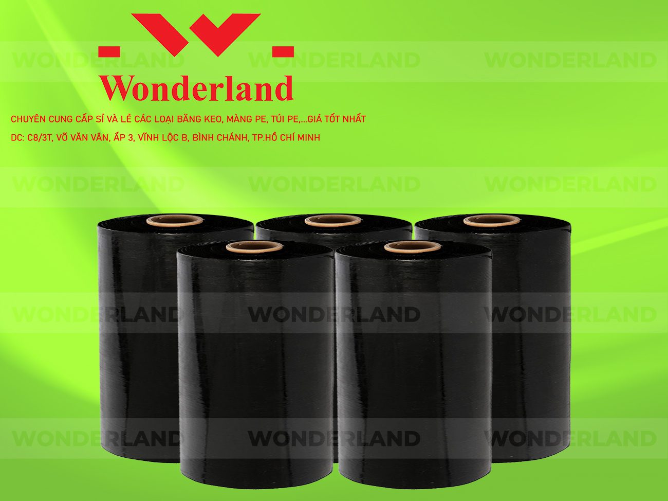 MÀNG PE ĐEN 10.6KG LÕI 500G WONDERLAND GIÁ TỐT