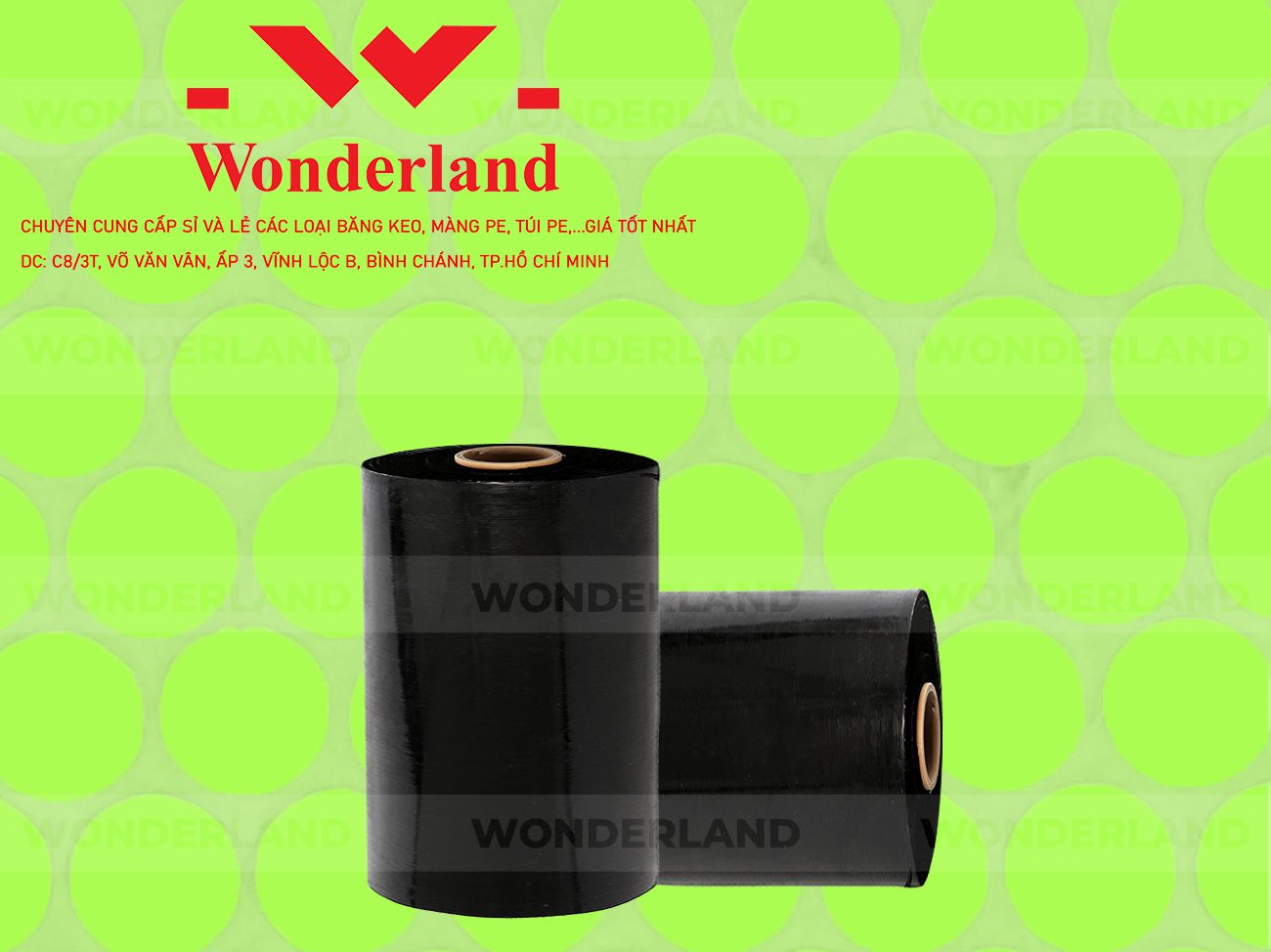 MÀNG PE ĐEN 10.7KG LÕI 500G WONDERLAND CHẤT LƯỢNG TỐT NHẤT
