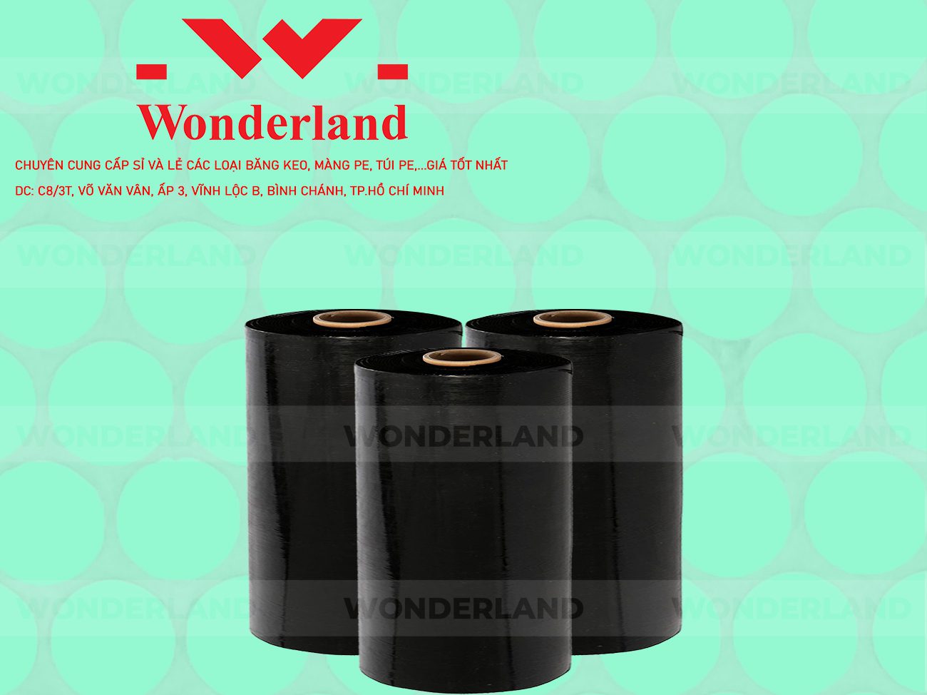 MÀNG PE ĐEN 10.8KG LÕI 500G WONDERLAND CHẤT LƯỢNG TỐT NHẤT