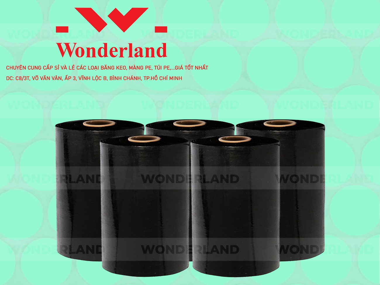 MÀNG PE ĐEN 10.8KG LÕI 500G WONDERLAND GIÁ TỐT
