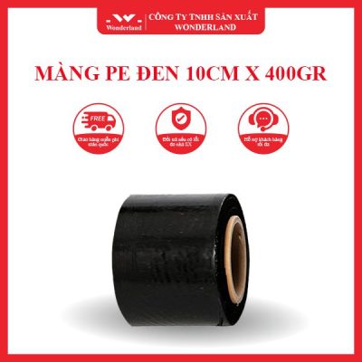 MÀNG PE ĐEN 10CM X 400GR WONDERLAND