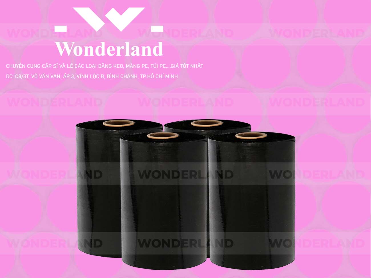 MÀNG PE ĐEN 11.1KG LÕI 500G WONDERLAND CHẤT LƯỢNG TỐT NHẤT