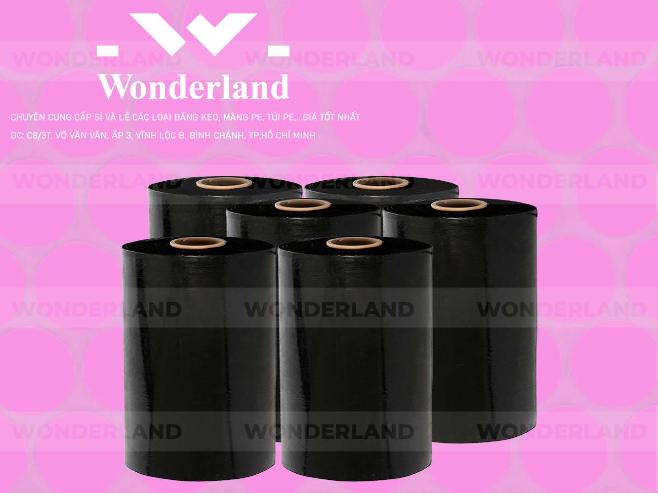 MÀNG PE ĐEN 11.1KG LÕI 500G WONDERLAND GIÁ TỐT