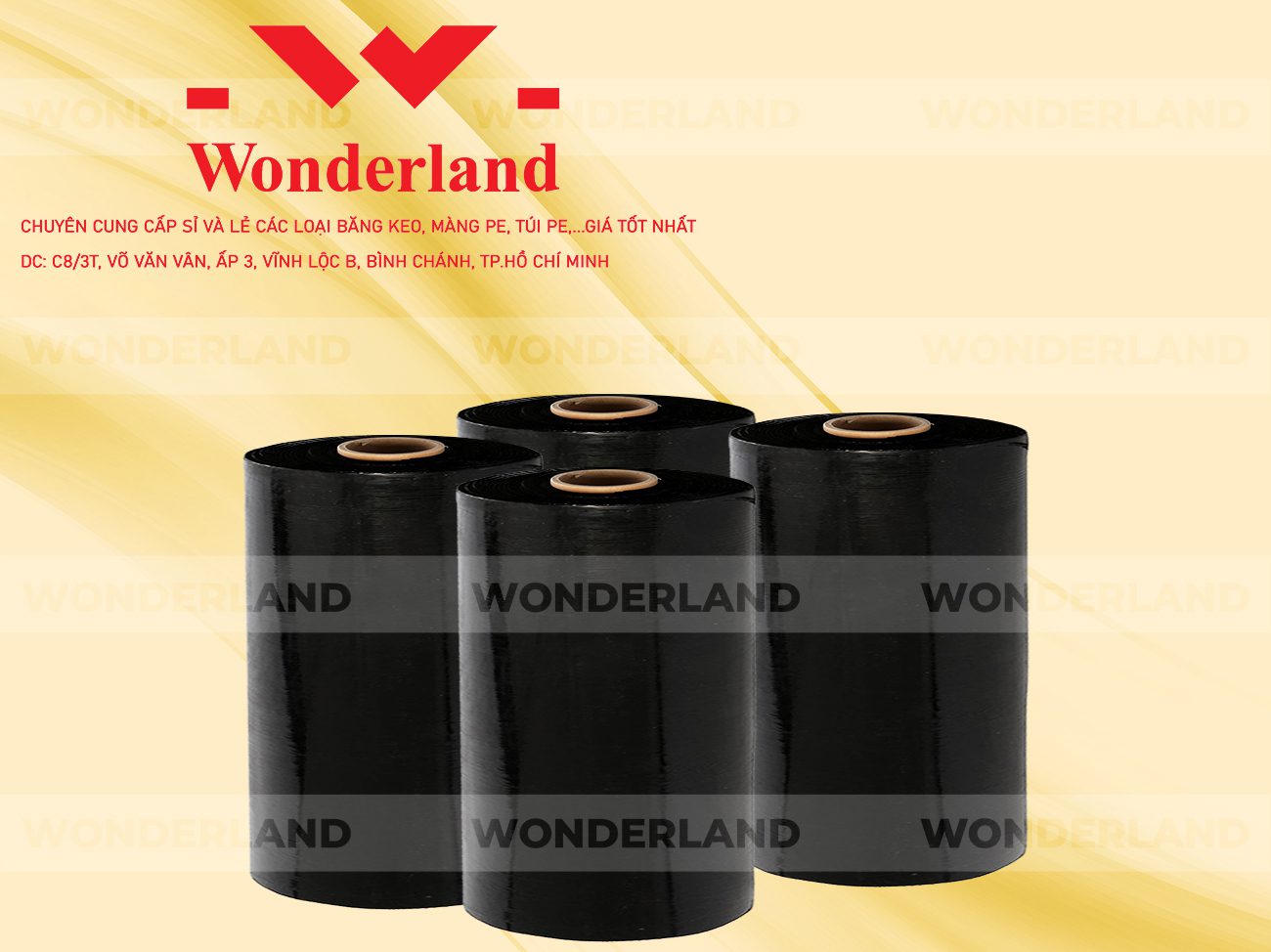 MÀNG PE ĐEN 11.5KG LÕI 500G WONDERLAND GIÁ TỐT
