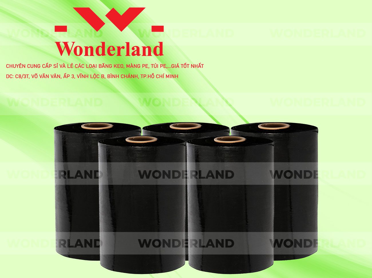 MÀNG PE ĐEN 11.6KG LÕI 500G WONDERLAND GIÁ TỐT