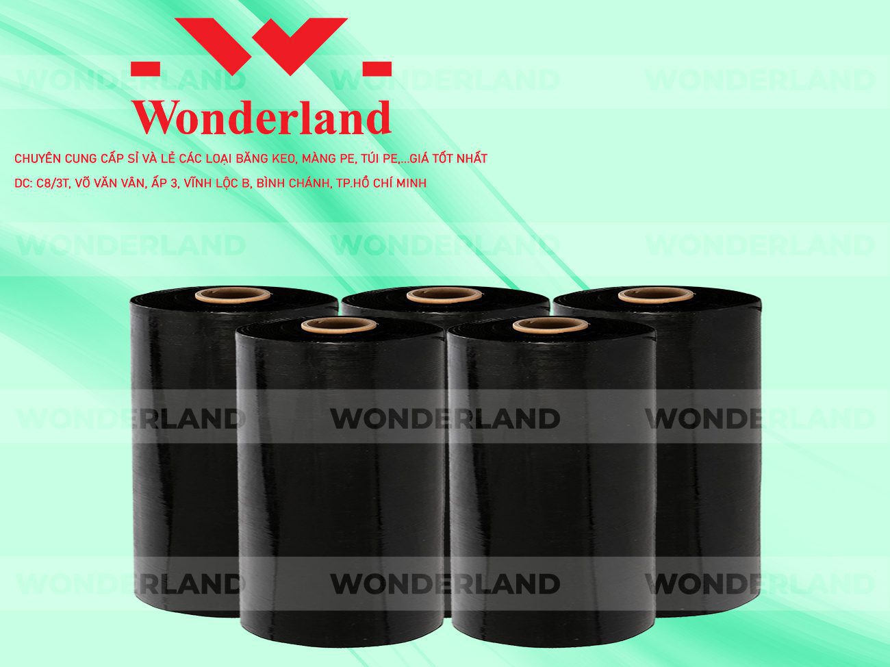 MÀNG PE ĐEN 11.7KG LÕI 500G WONDERLAND GIÁ TỐT