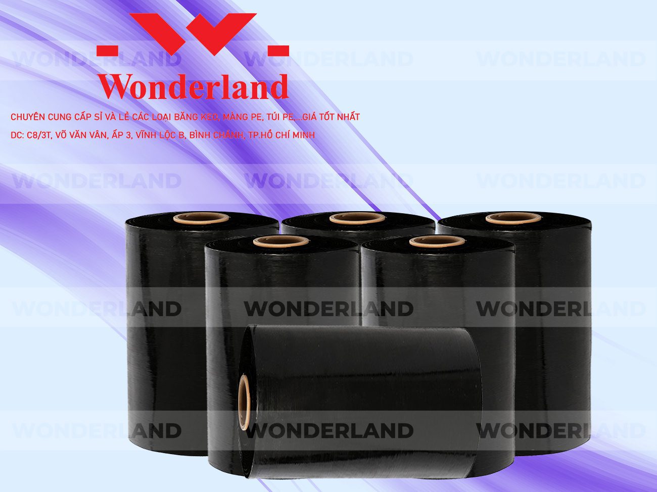 MÀNG PE ĐEN 11.8KG LÕI 500G WONDERLAND GIÁ TỐT