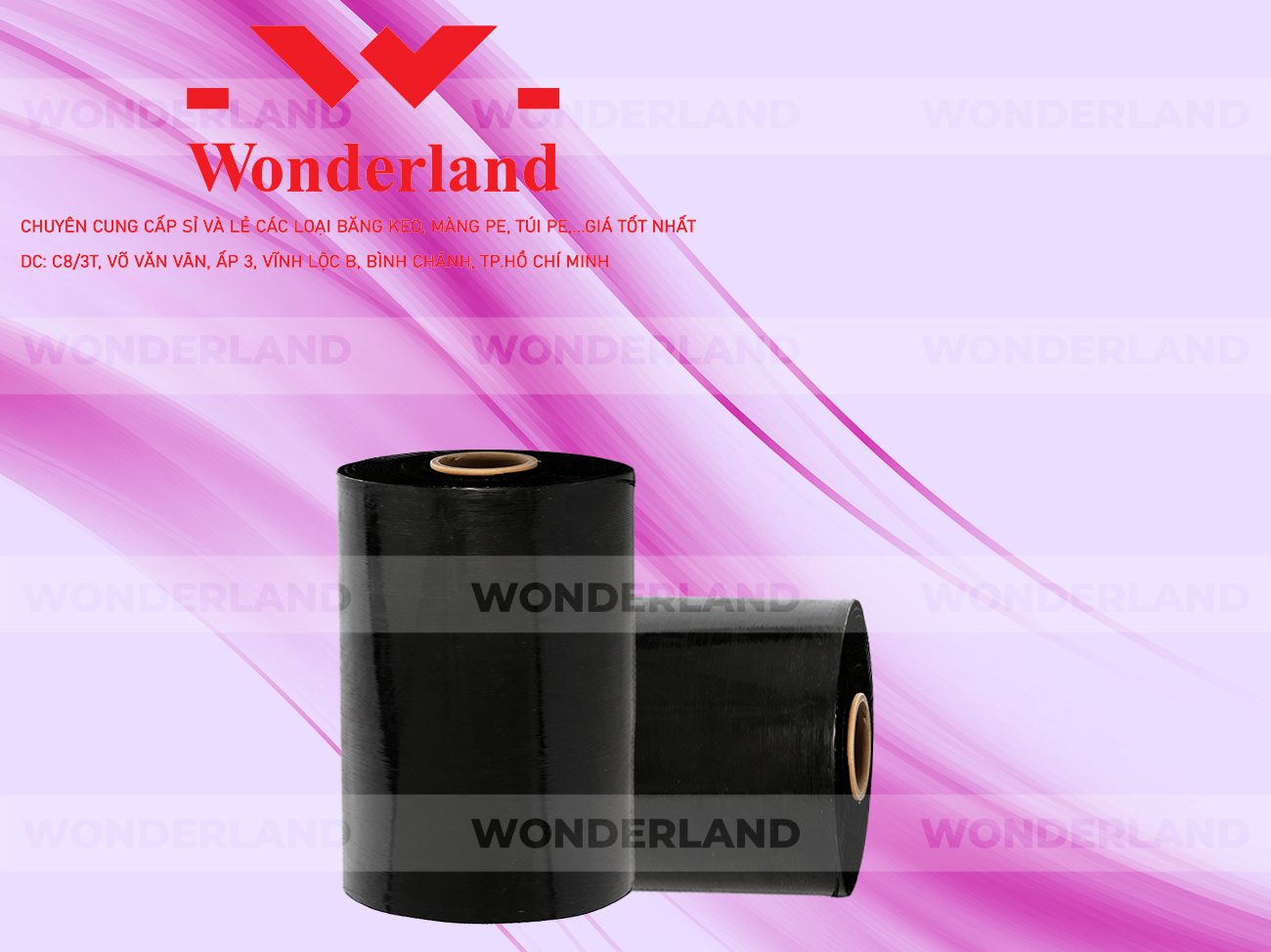 MÀNG PE ĐEN 11.9KG LÕI 500G WONDERLAND CHẤT LƯỢNG TỐT NHẤT