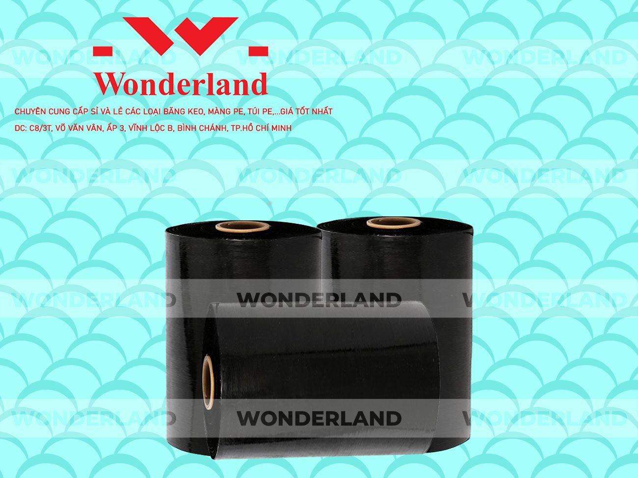 MÀNG PE ĐEN 12.1KG LÕI 1.2KG WONDERLAND GIÁ TỐT