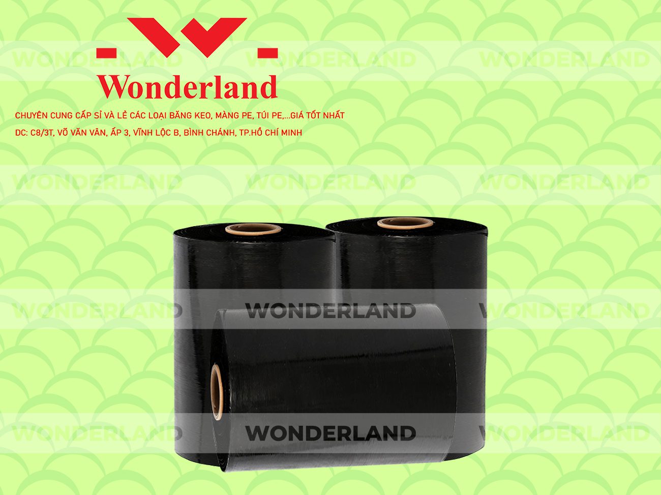 MÀNG PE ĐEN 12.2KG LÕI 1.2KG WONDERLAND CHẤT LƯỢNG TỐT NHẤT