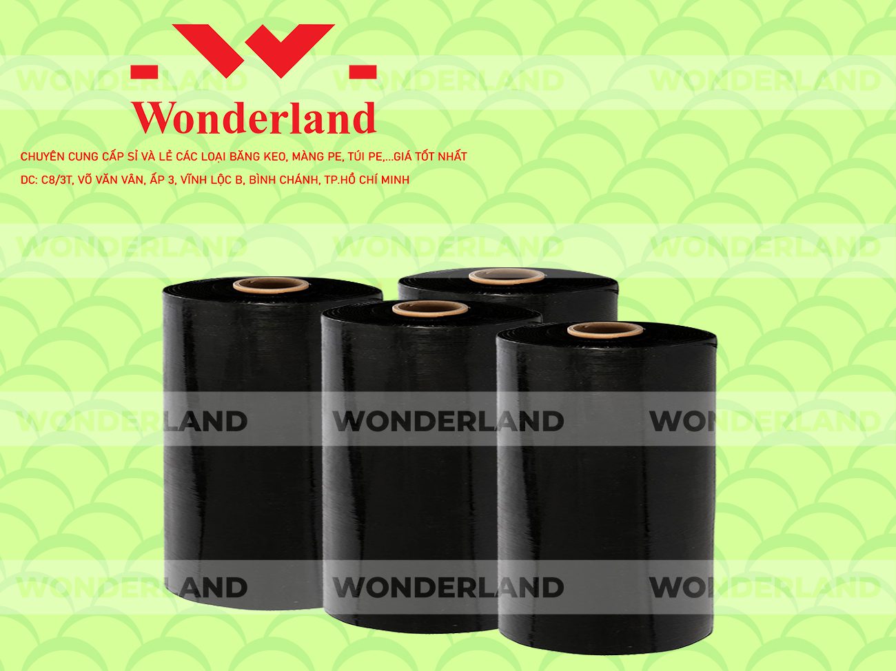 MÀNG PE ĐEN 12.2KG LÕI 1.2KG WONDERLAND GIÁ TỐT
