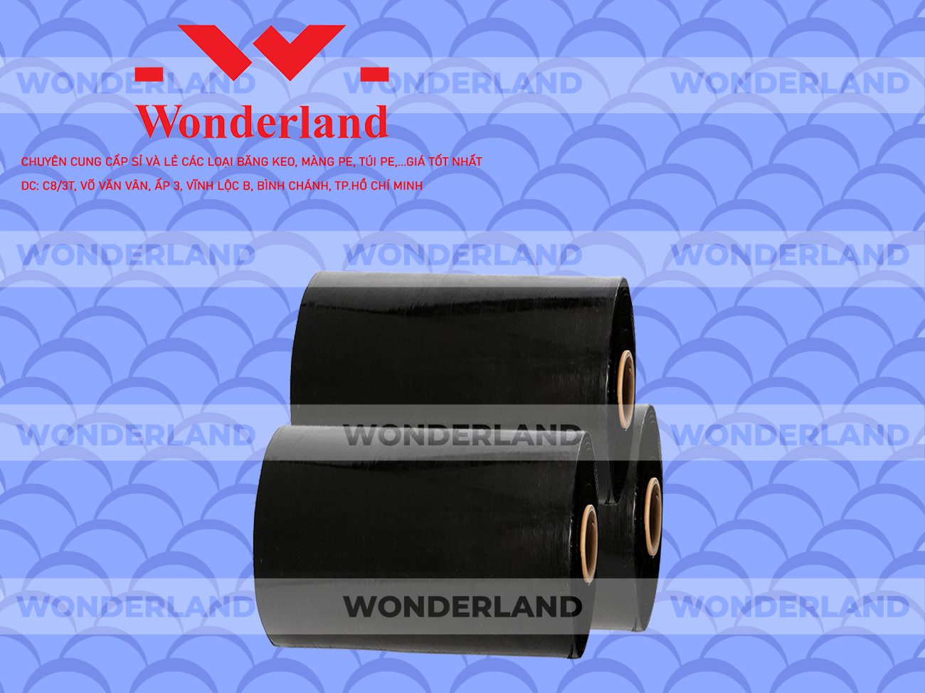 MÀNG PE ĐEN 12.3KG LÕI 1.2KG WONDERLAND GIÁ TỐT
