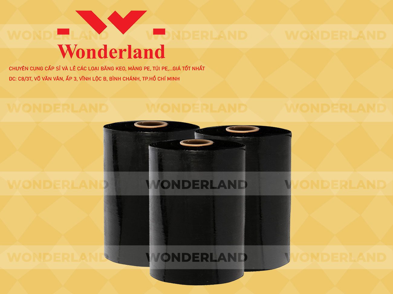 MÀNG PE ĐEN 12.4KG LÕI 1.2KG WONDERLAND GIÁ TỐT