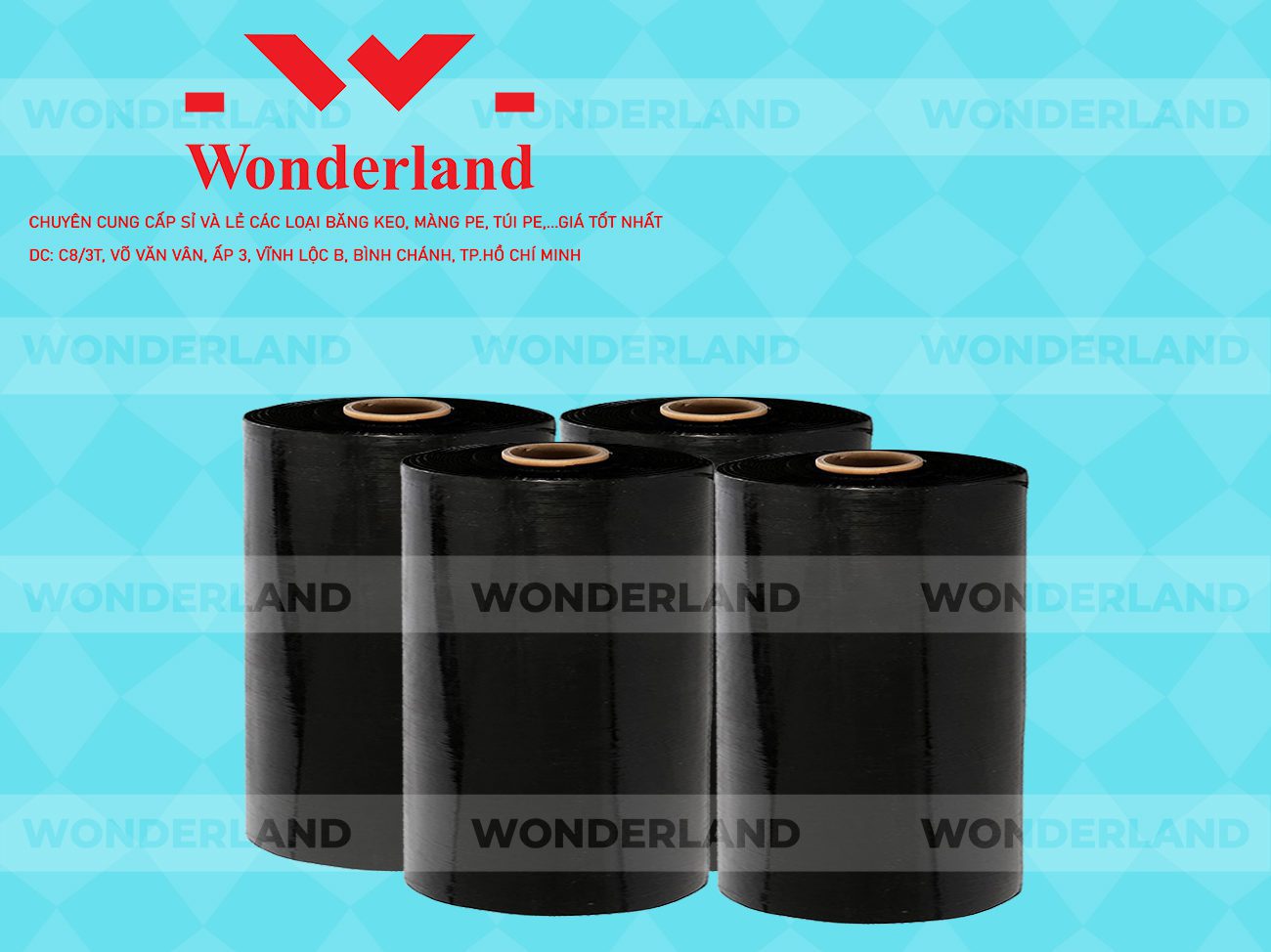 MÀNG PE ĐEN 12.6KG LÕI 1.2KG WONDERLAND GIÁ TỐT