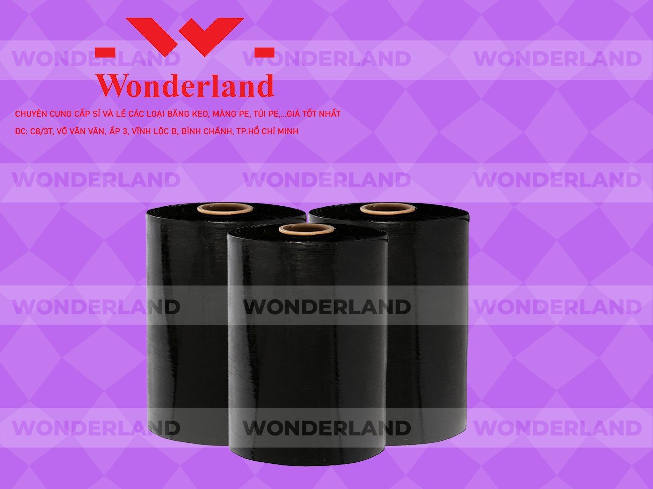 MÀNG PE ĐEN 12.7KG LÕI 1.2KG WONDERLAND GIÁ TỐT