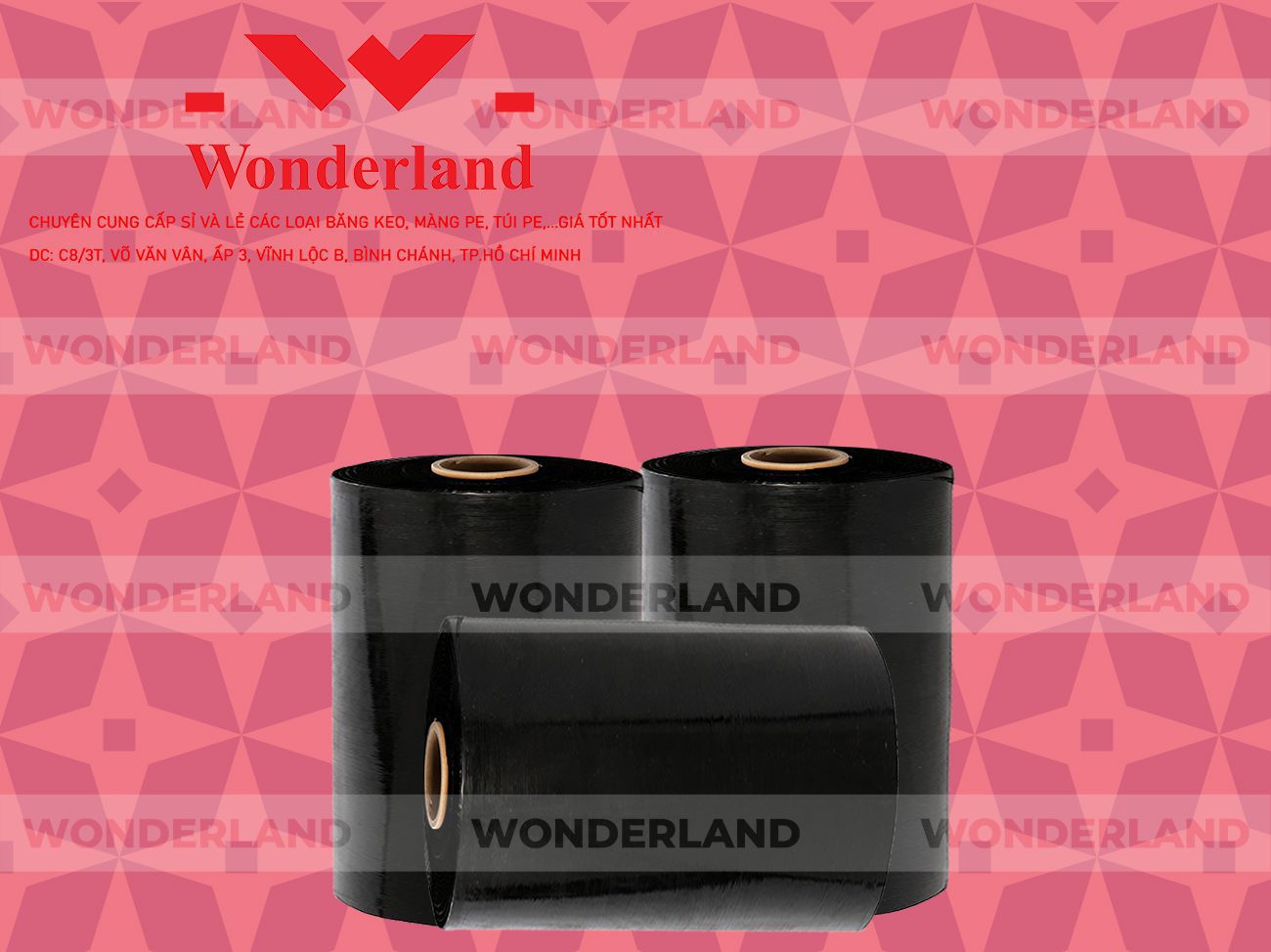 MÀNG PE ĐEN 12.8KG LÕI 1.2KG WONDERLAND GIÁ TỐT