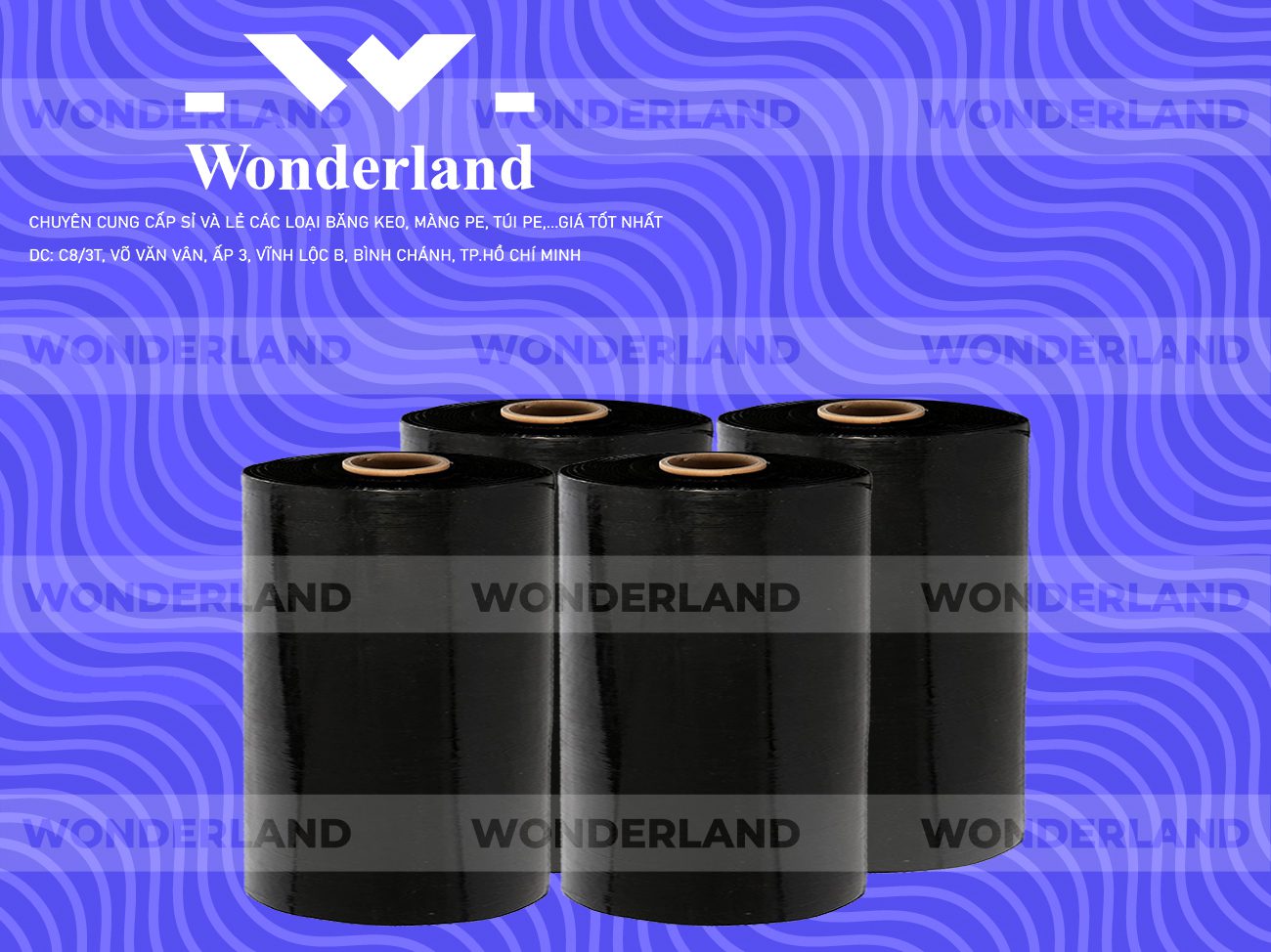 MÀNG PE ĐEN 12.9KG LÕI 1.2KG WONDERLAND GIÁ TỐT