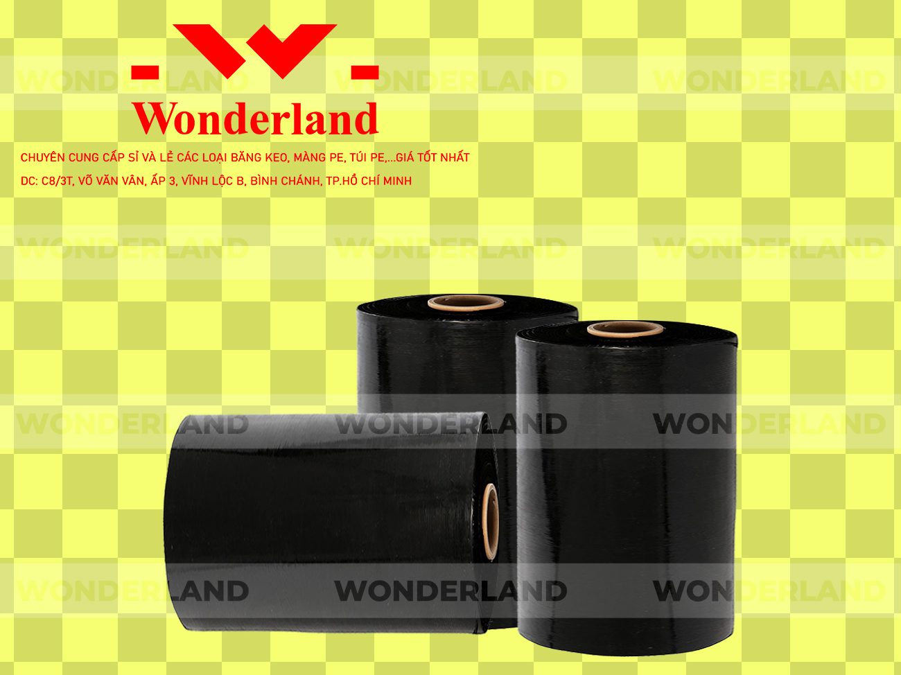 MÀNG PE ĐEN 13.0KG LÕI 1.2KG WONDERLAND GIÁ TỐT