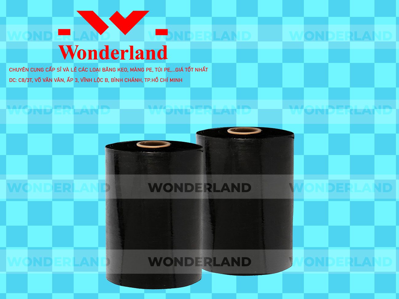 MÀNG PE ĐEN 13.1KG LÕI 1.2KG WONDERLAND CHẤT LƯỢNG TỐT NHẤT