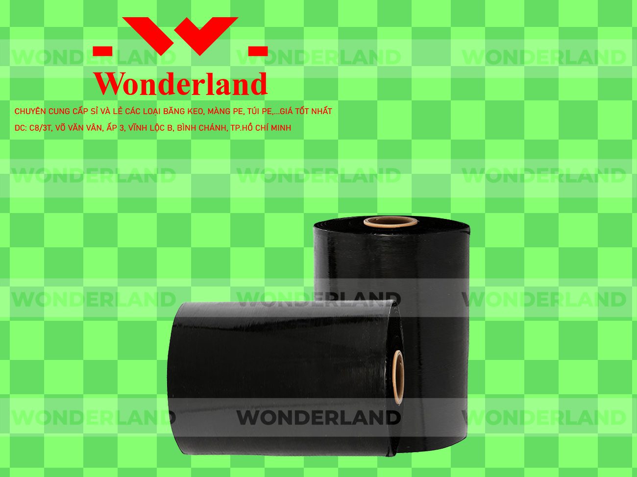 MÀNG PE ĐEN 13.2KG LÕI 1.2KG WONDERLAND CHẤT LƯỢNG TỐT NHẤT