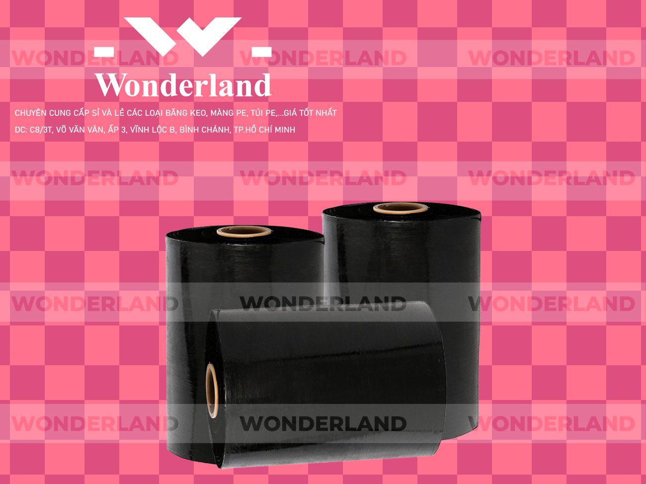 MÀNG PE ĐEN 13.3KG LÕI 1.2KG WONDERLAND GIÁ TỐT
