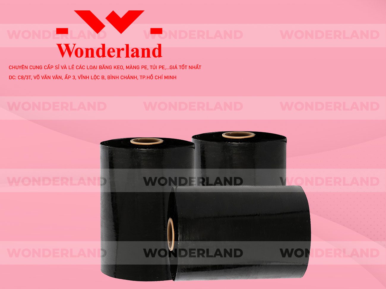 MÀNG PE ĐEN 13.4KG LÕI 1.2KG WONDERLAND CHẤT LƯỢNG TỐT NHẤT