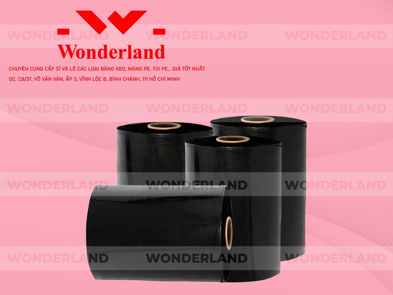 MÀNG PE ĐEN 13.4KG LÕI 1.2KG WONDERLAND GIÁ TỐT