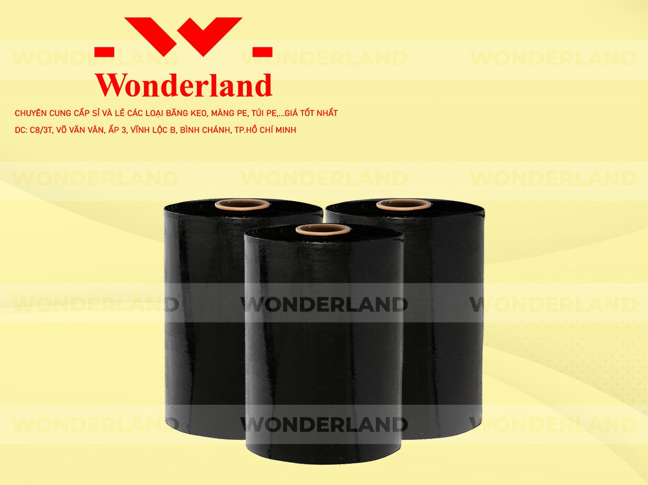 MÀNG PE ĐEN 13.5KG LÕI 1.2KG WONDERLAND GIÁ TỐT