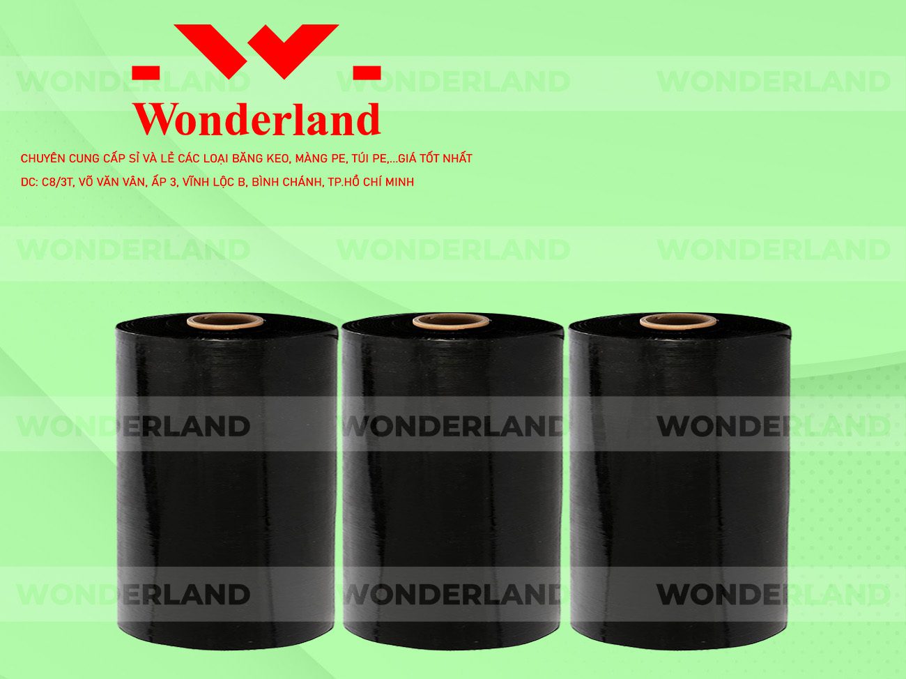 MÀNG PE ĐEN 13.6KG LÕI 1.2KG WONDERLAND CHẤT LƯỢNG TỐT NHẤT