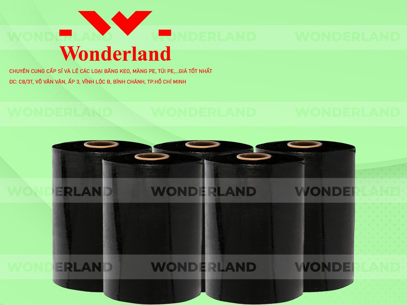 MÀNG PE ĐEN 13.6KG LÕI 1.2KG WONDERLAND GIÁ TỐT
