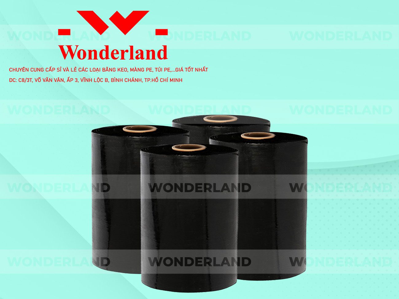 MÀNG PE ĐEN 13.7KG LÕI 1.2KG WONDERLAND GIÁ TỐT