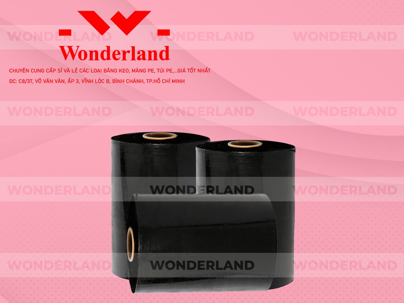 MÀNG PE ĐEN 13.9KG LÕI 1.2KG WONDERLAND GIÁ TỐT
