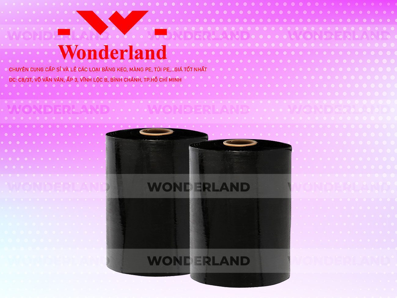MÀNG PE ĐEN 14.1KG LÕI 1.2KG WONDERLAND CHẤT LƯỢNG TỐT NHẤT